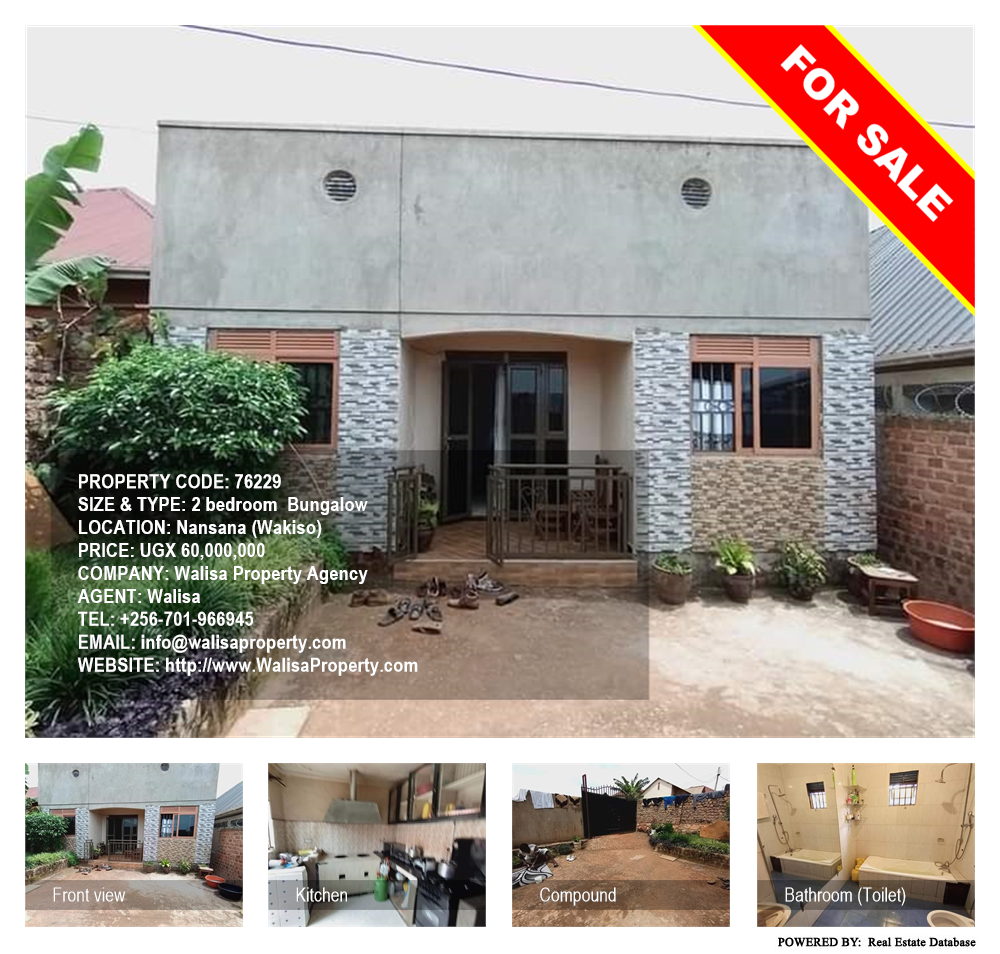 2 bedroom Bungalow  for sale in Nansana Wakiso Uganda, code: 76229