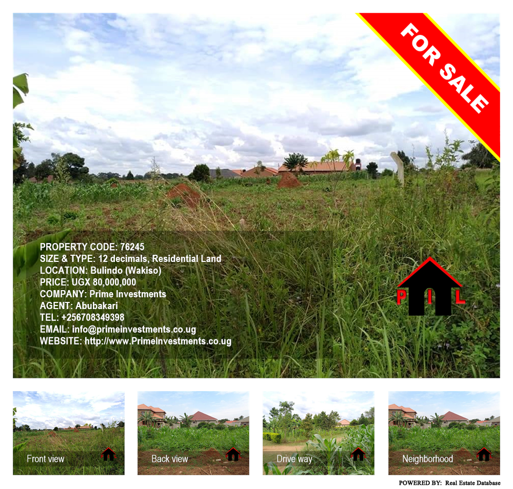 Residential Land  for sale in Bulindo Wakiso Uganda, code: 76245