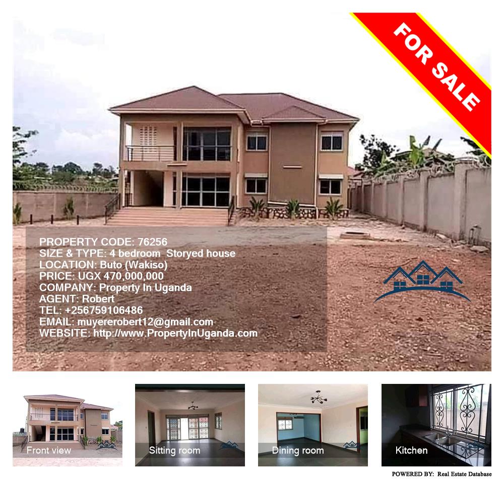 4 bedroom Storeyed house  for sale in Buto Wakiso Uganda, code: 76256