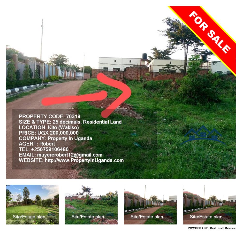Residential Land  for sale in Kito Wakiso Uganda, code: 76319