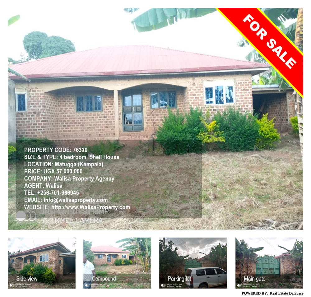 4 bedroom Shell House  for sale in Matugga Kampala Uganda, code: 76320