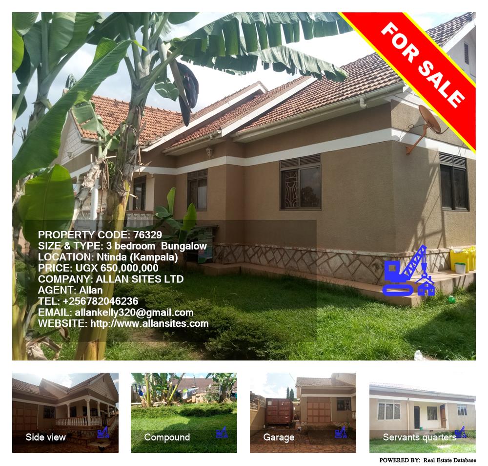 3 bedroom Bungalow  for sale in Ntinda Kampala Uganda, code: 76329