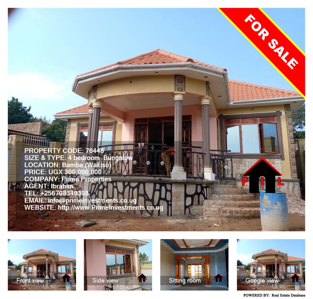 4 bedroom Bungalow  for sale in Bamba Wakiso Uganda, code: 76448