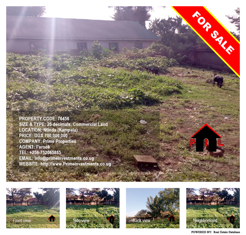 Commercial Land  for sale in Ntinda Kampala Uganda, code: 76456