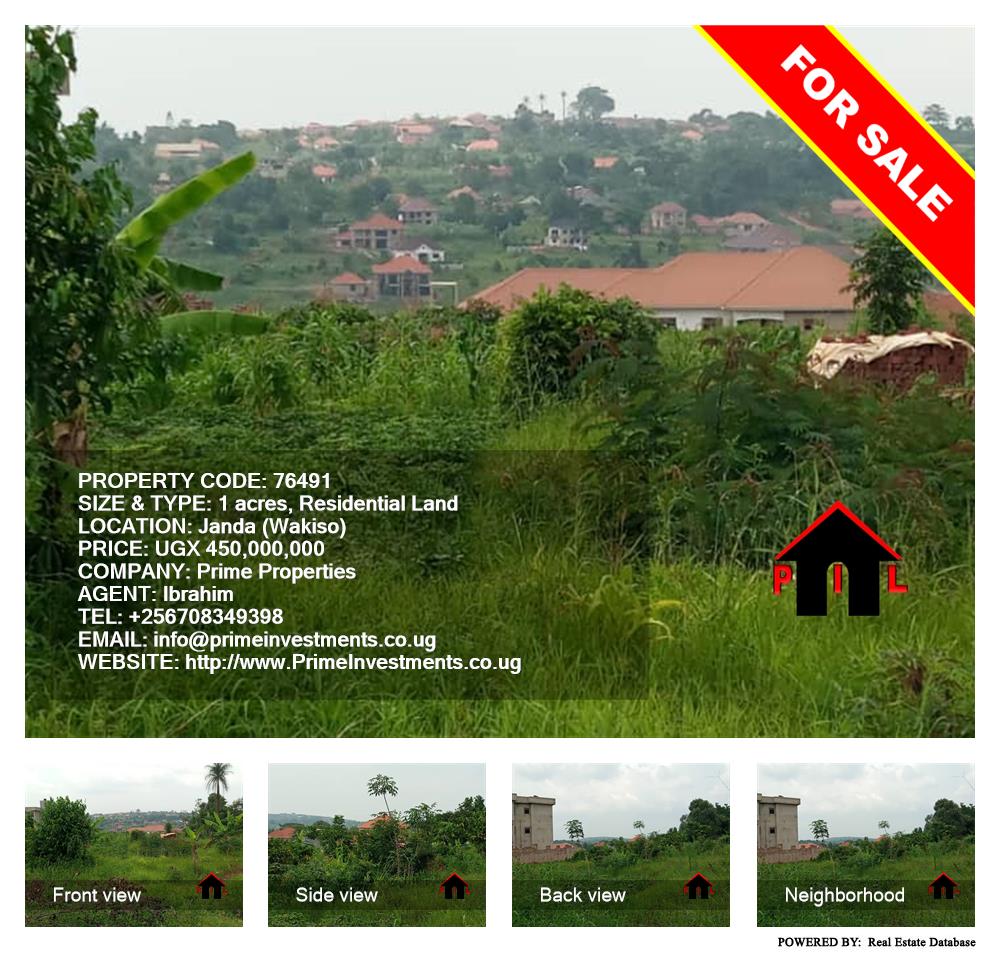 Residential Land  for sale in Janda Wakiso Uganda, code: 76491