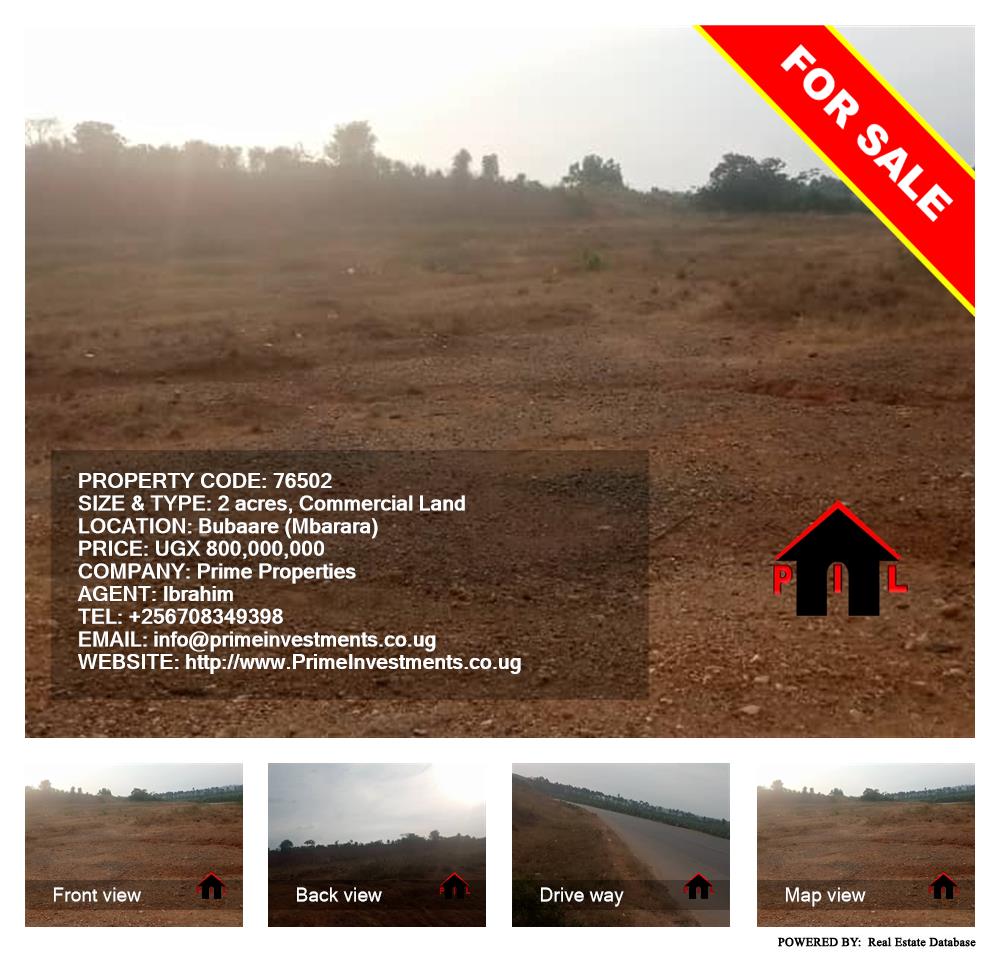 Commercial Land  for sale in Bubaare Mbarara Uganda, code: 76502