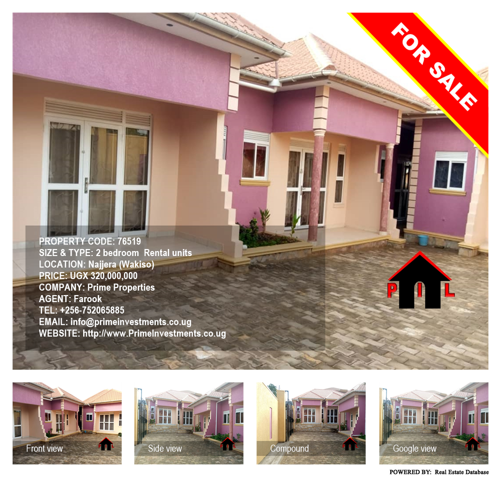 2 bedroom Rental units  for sale in Najjera Wakiso Uganda, code: 76519