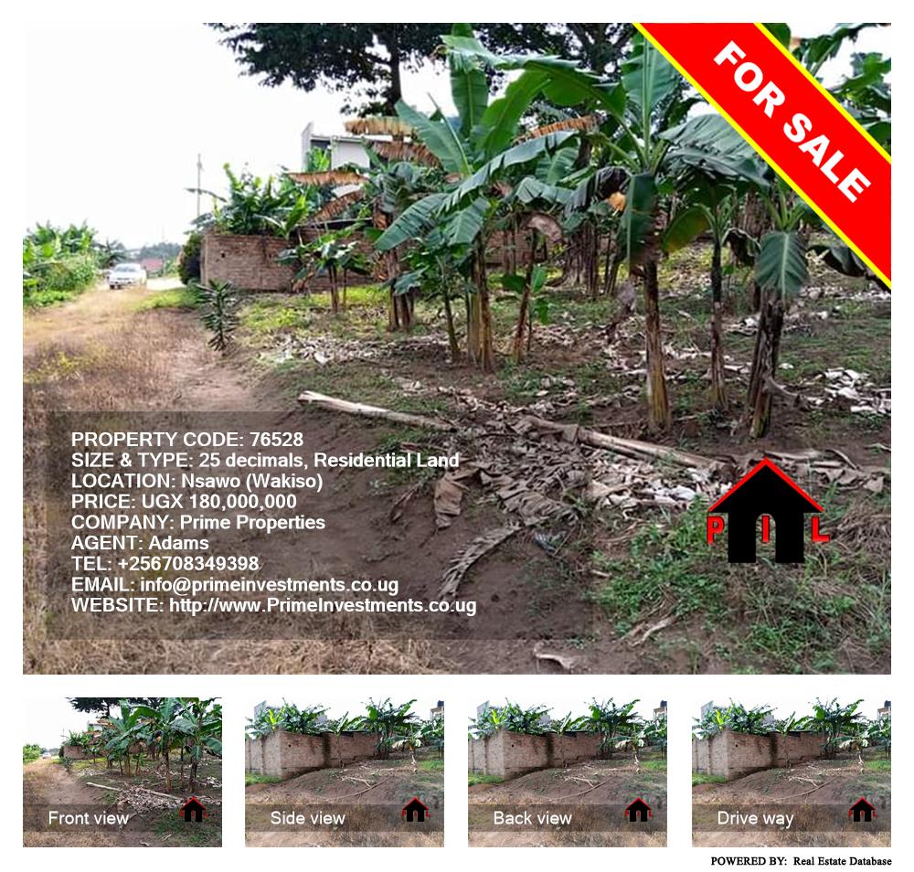 Residential Land  for sale in Nsawo Wakiso Uganda, code: 76528