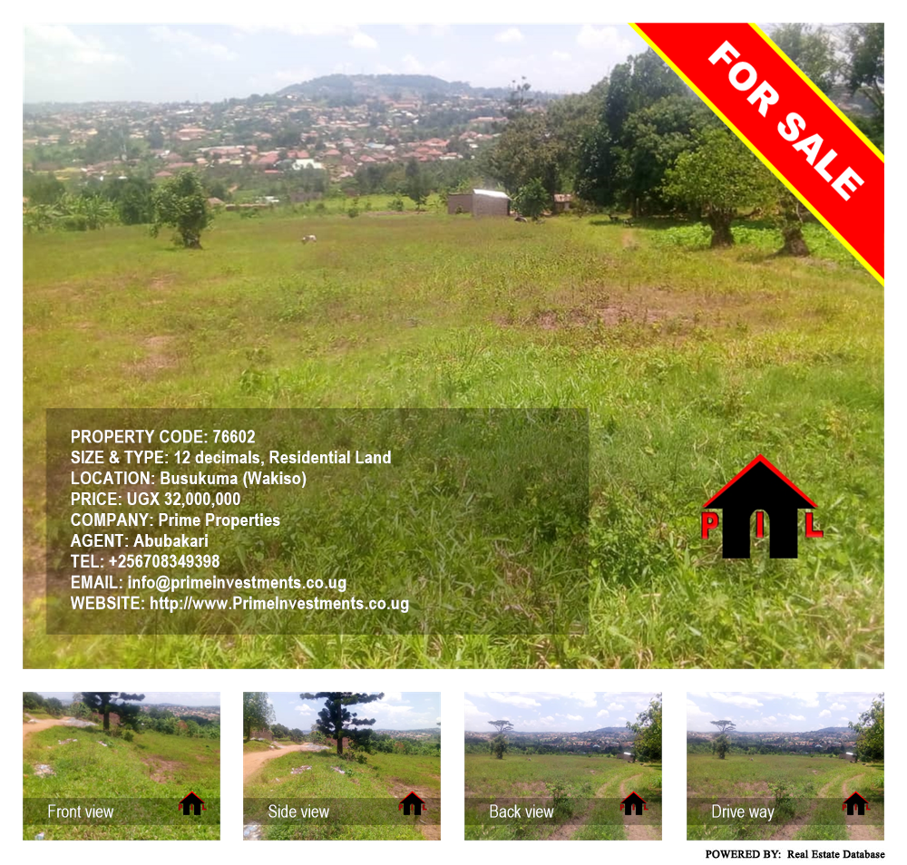 Residential Land  for sale in Busukuma Wakiso Uganda, code: 76602