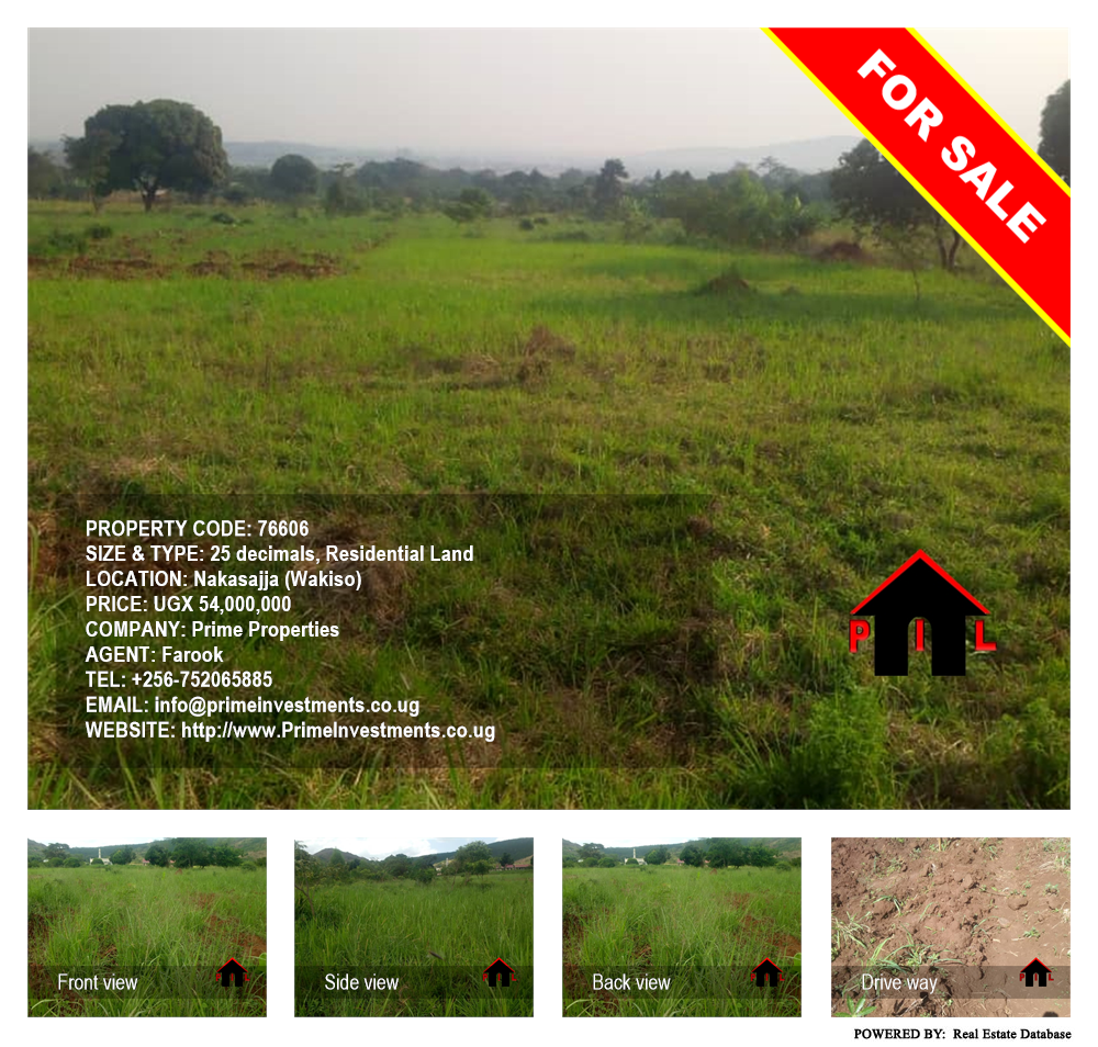 Residential Land  for sale in Nakasajja Wakiso Uganda, code: 76606