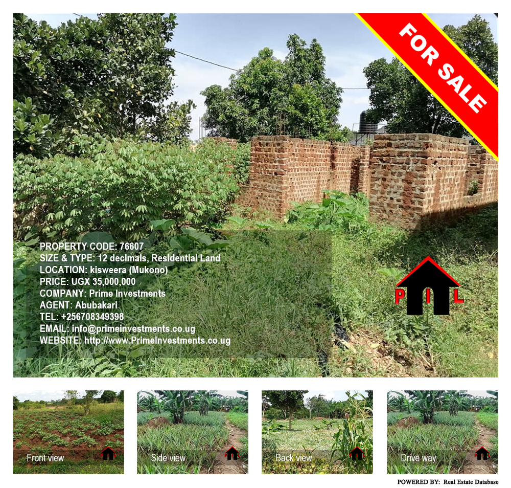 Residential Land  for sale in Kisweera Mukono Uganda, code: 76607