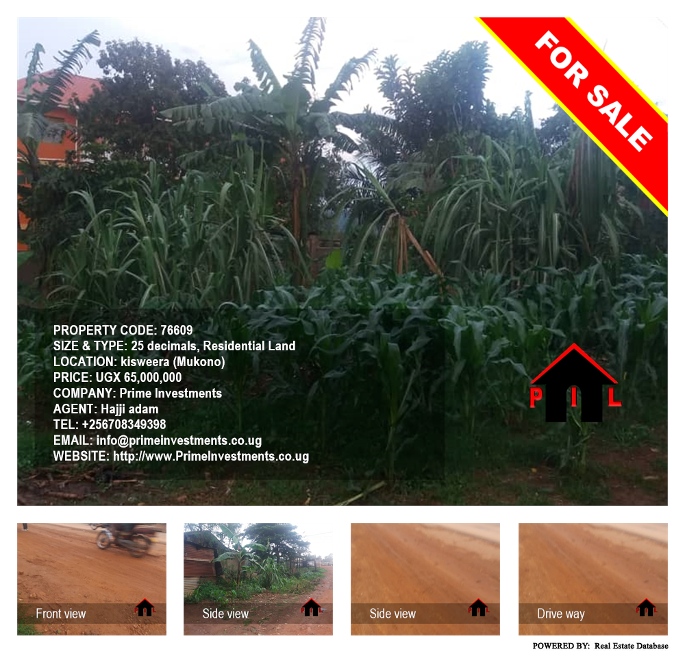 Residential Land  for sale in Kisweera Mukono Uganda, code: 76609