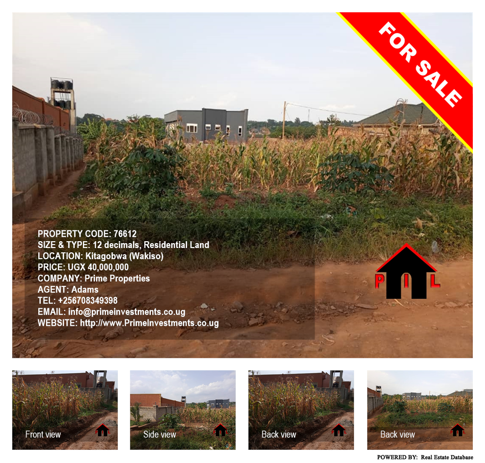 Residential Land  for sale in Kitagobwa Wakiso Uganda, code: 76612