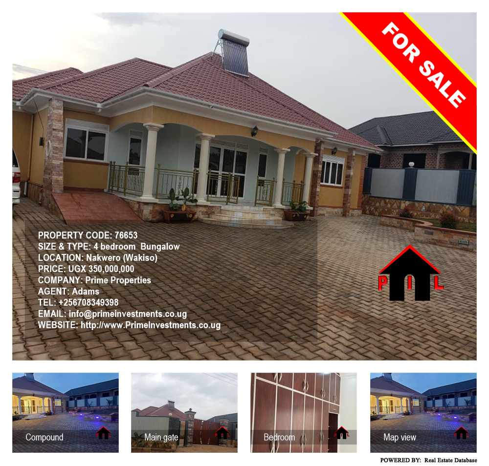 4 bedroom Bungalow  for sale in Nakweelo Wakiso Uganda, code: 76653