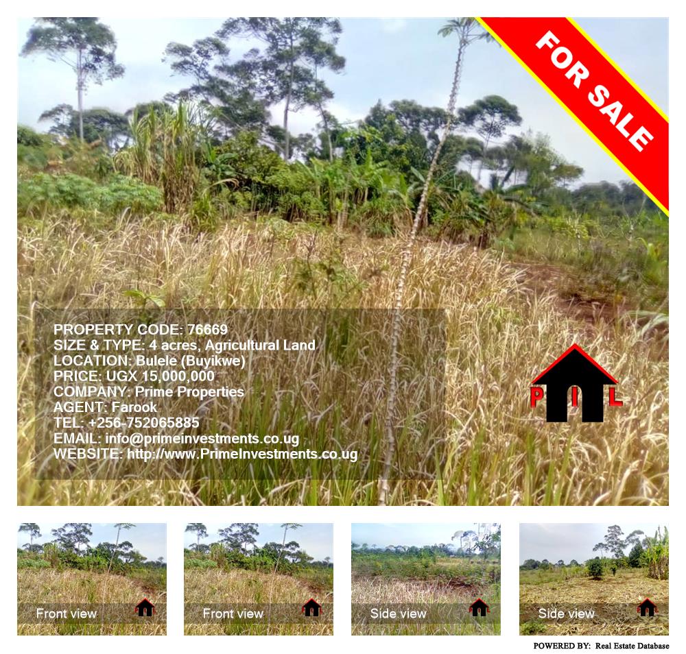 Agricultural Land  for sale in Bulele Buyikwe Uganda, code: 76669