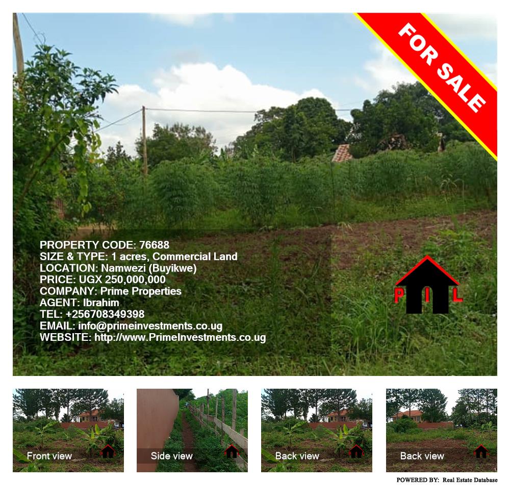 Commercial Land  for sale in Namwezi Buyikwe Uganda, code: 76688