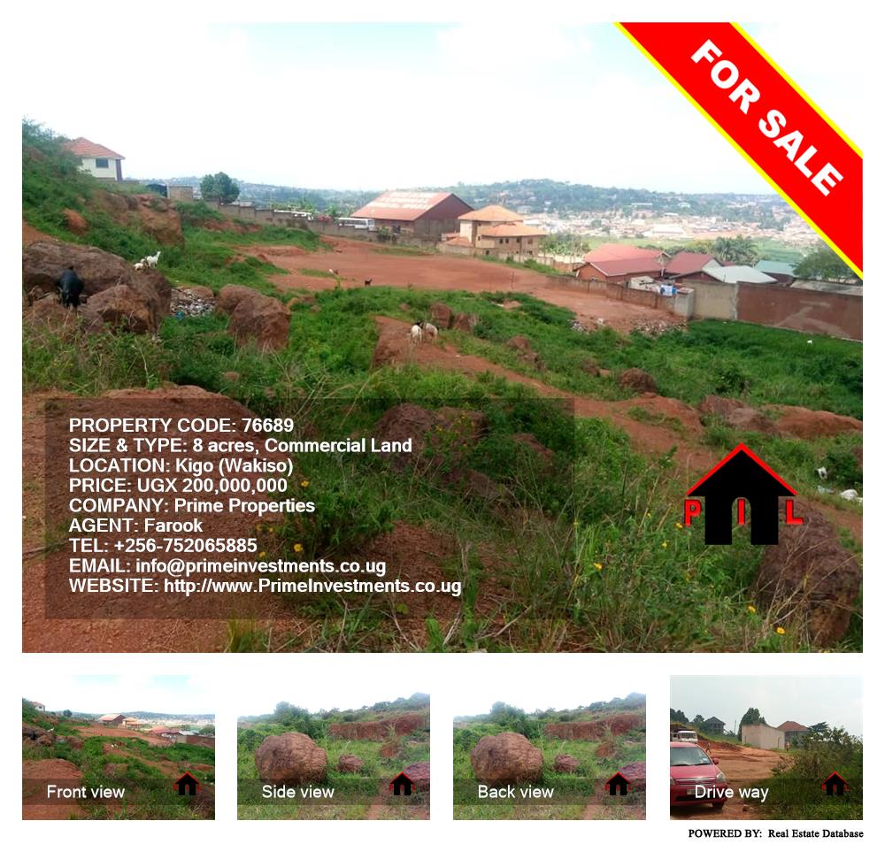 Commercial Land  for sale in Kigo Wakiso Uganda, code: 76689