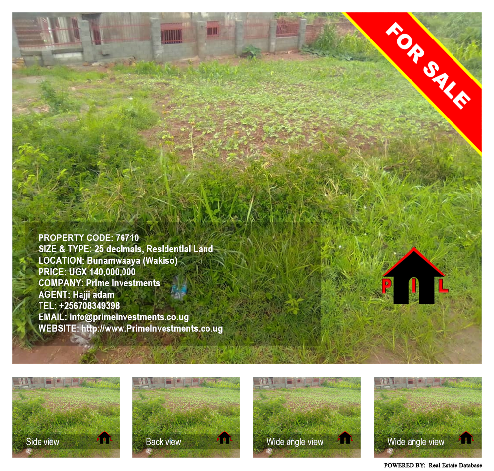 Residential Land  for sale in Bunamwaaya Wakiso Uganda, code: 76710