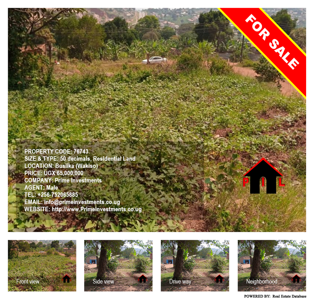 Residential Land  for sale in Busiika Wakiso Uganda, code: 76743