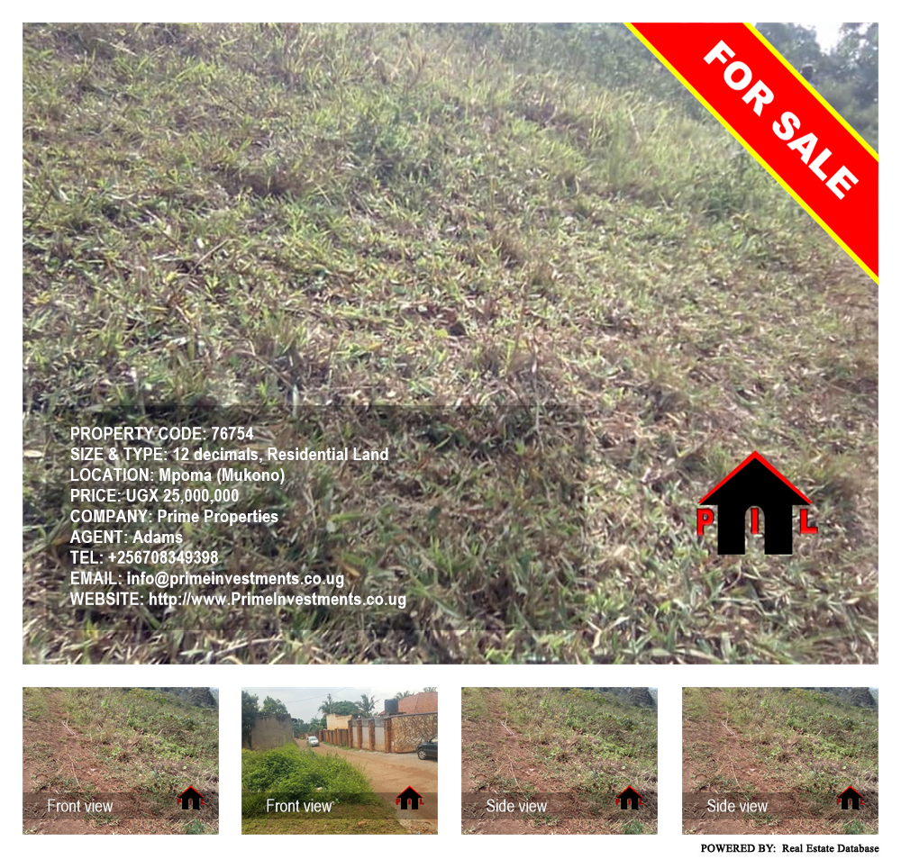 Residential Land  for sale in Mpoma Mukono Uganda, code: 76754