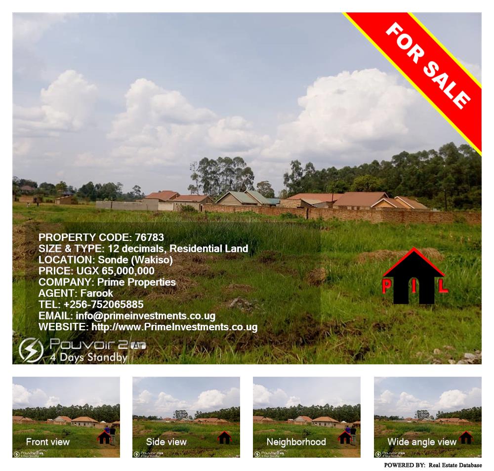 Residential Land  for sale in Sonde Wakiso Uganda, code: 76783