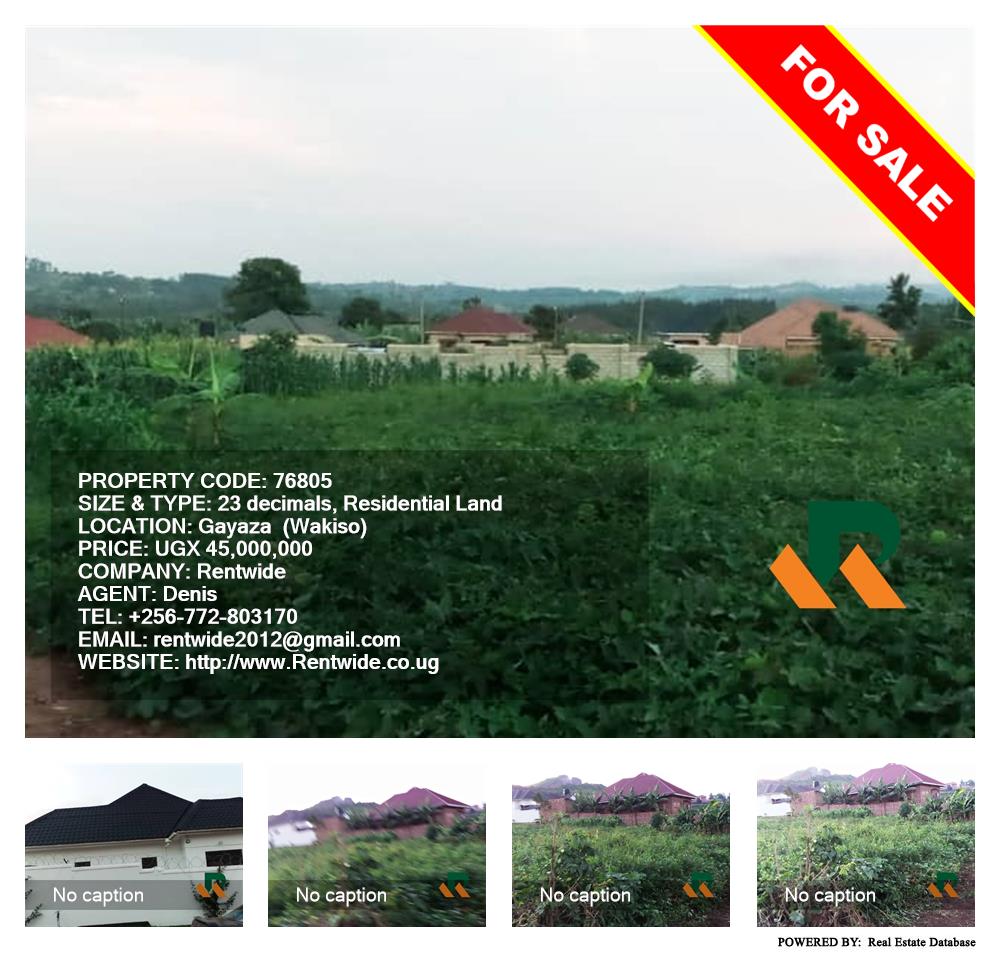 Residential Land  for sale in Gayaza Wakiso Uganda, code: 76805