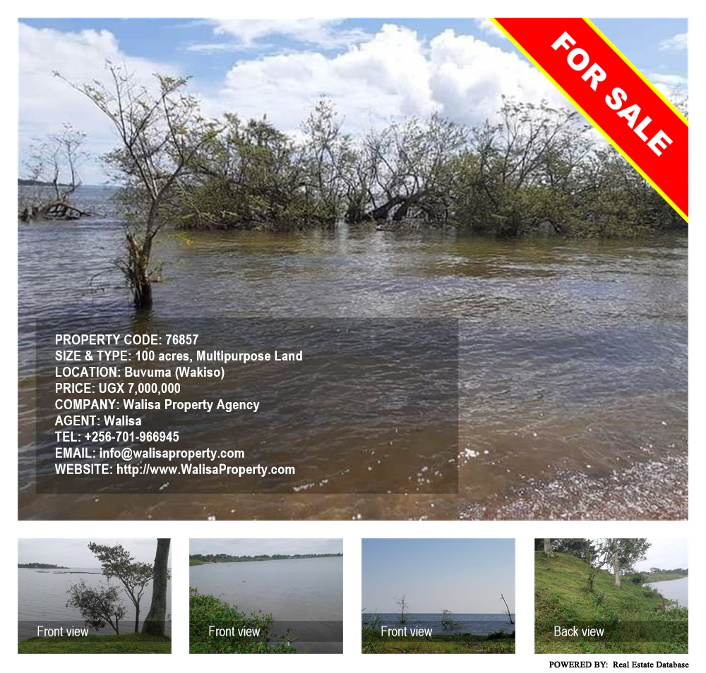 Multipurpose Land  for sale in Buvuma Wakiso Uganda, code: 76857