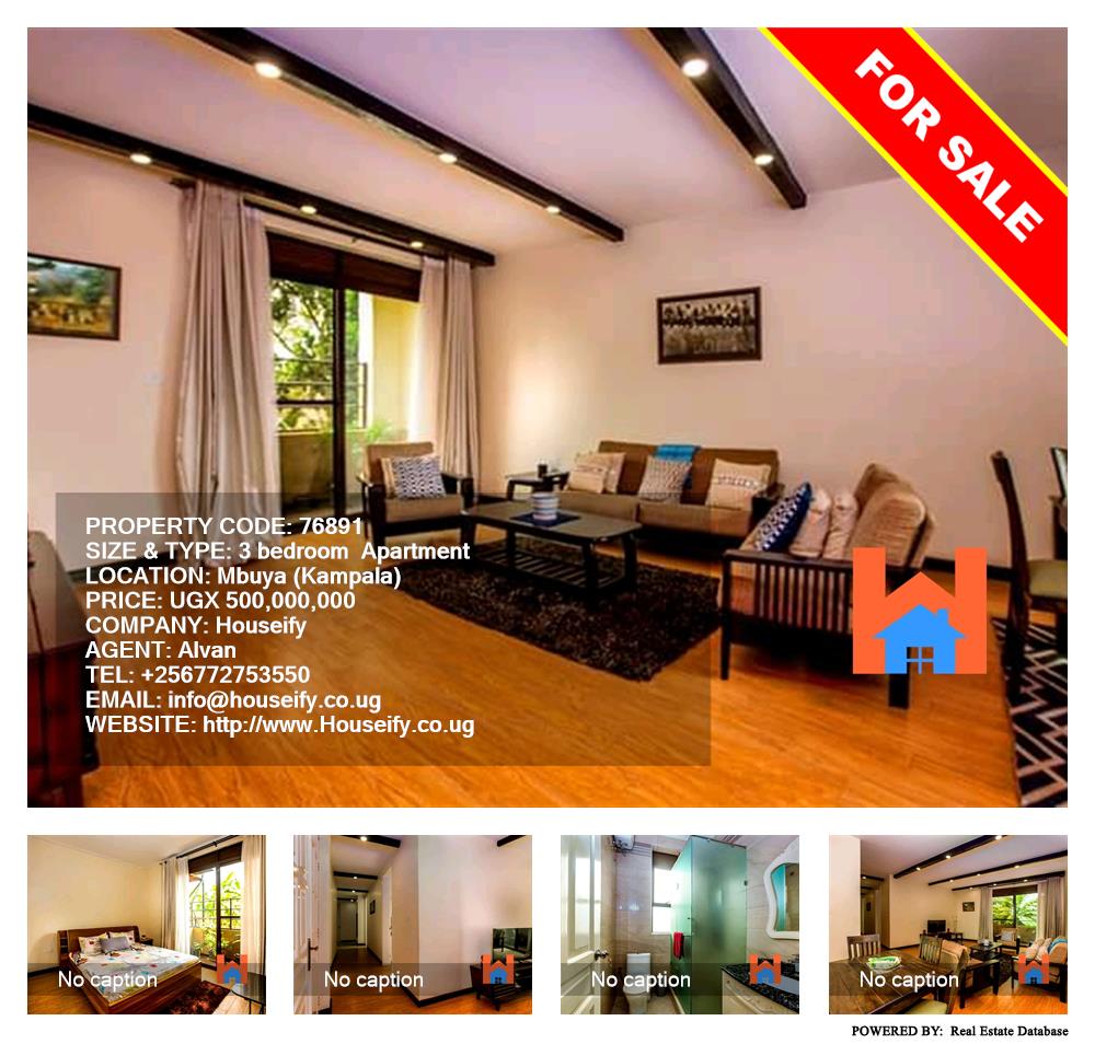 3 bedroom Apartment  for sale in Mbuya Kampala Uganda, code: 76891