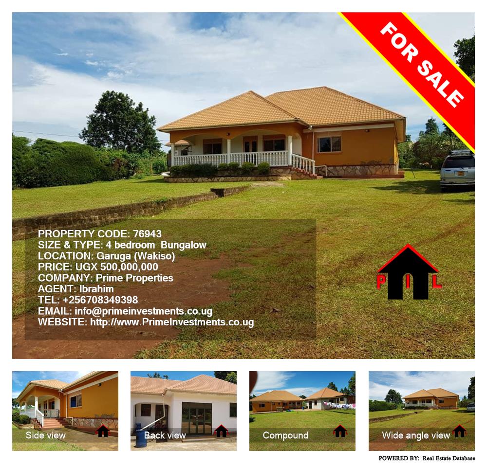 4 bedroom Bungalow  for sale in Garuga Wakiso Uganda, code: 76943