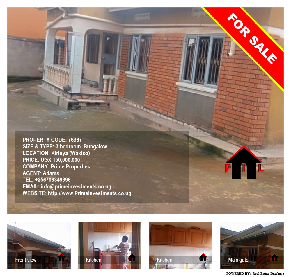 3 bedroom Bungalow  for sale in Kirinya Wakiso Uganda, code: 76967