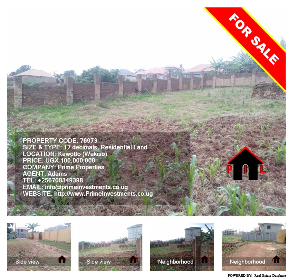 Residential Land  for sale in Kawotto Wakiso Uganda, code: 76973