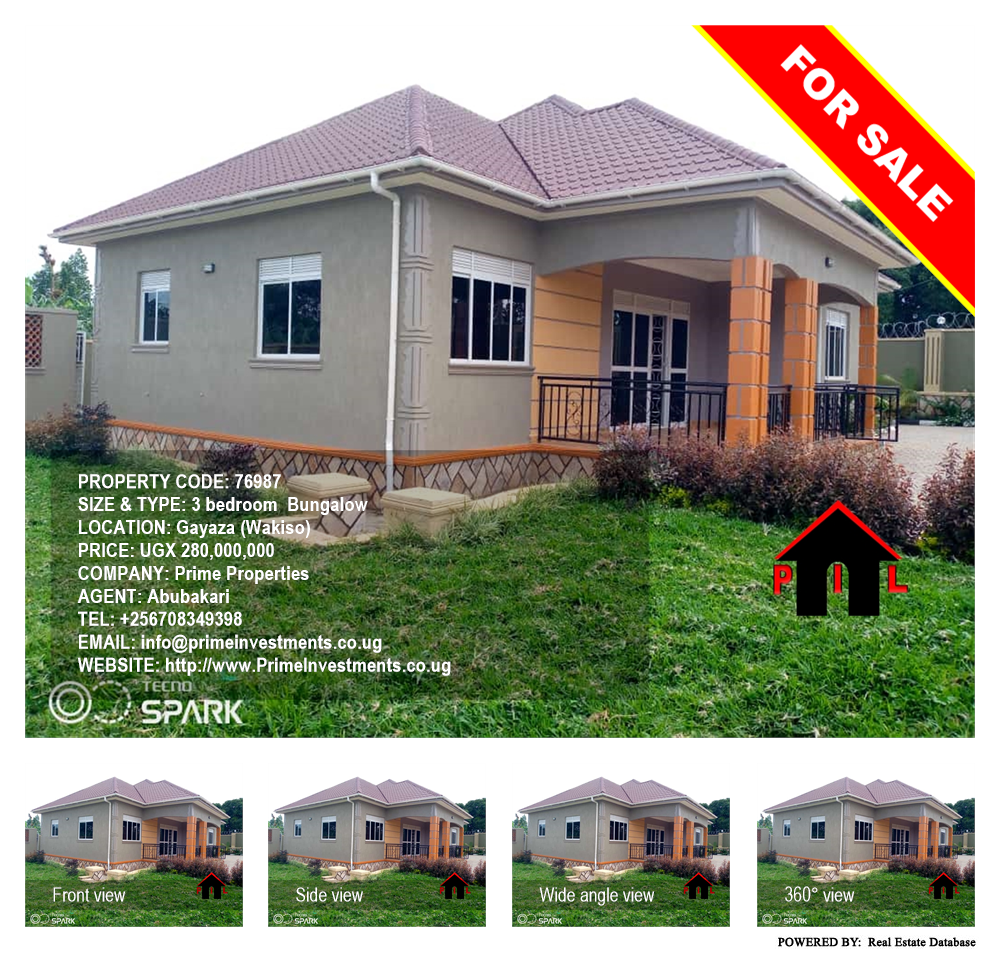 3 bedroom Bungalow  for sale in Gayaza Wakiso Uganda, code: 76987