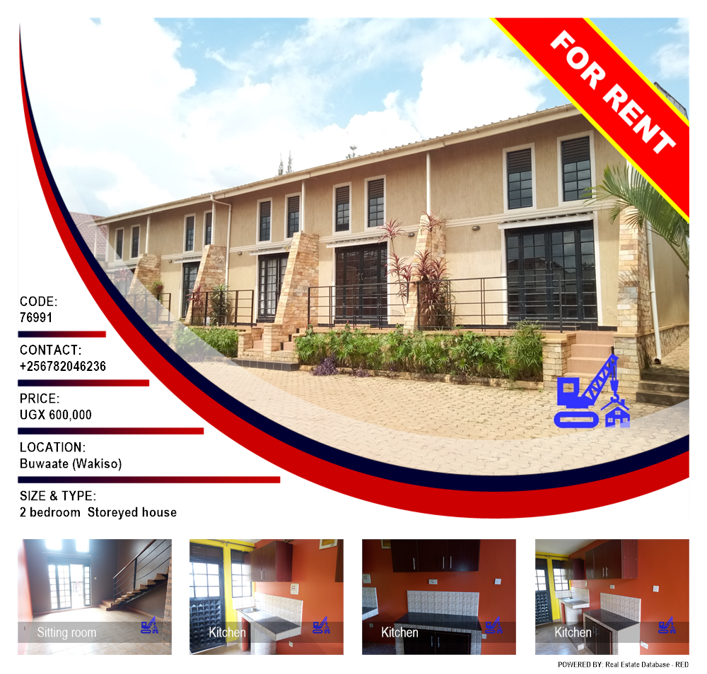2 bedroom Storeyed house  for rent in Buwaate Wakiso Uganda, code: 76991