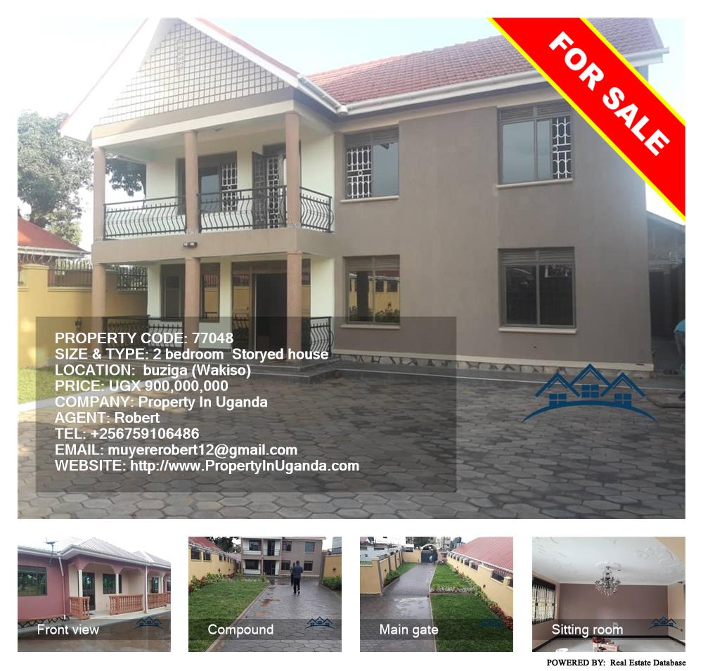 2 bedroom Storeyed house  for sale in Buziga Wakiso Uganda, code: 77048