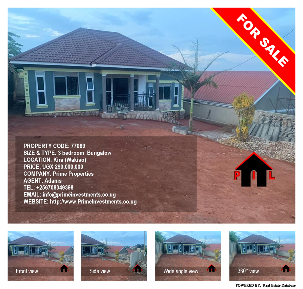 3 bedroom Bungalow  for sale in Kira Wakiso Uganda, code: 77089