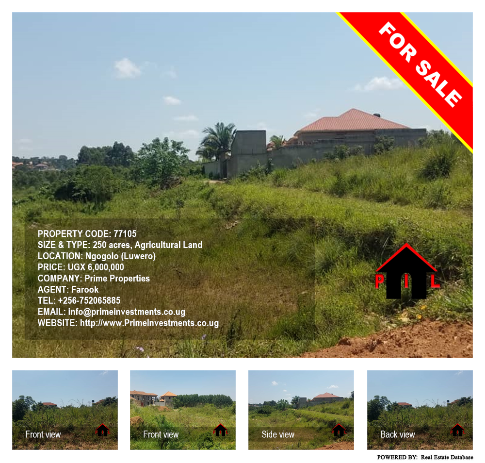 Agricultural Land  for sale in Ngogolo Luweero Uganda, code: 77105
