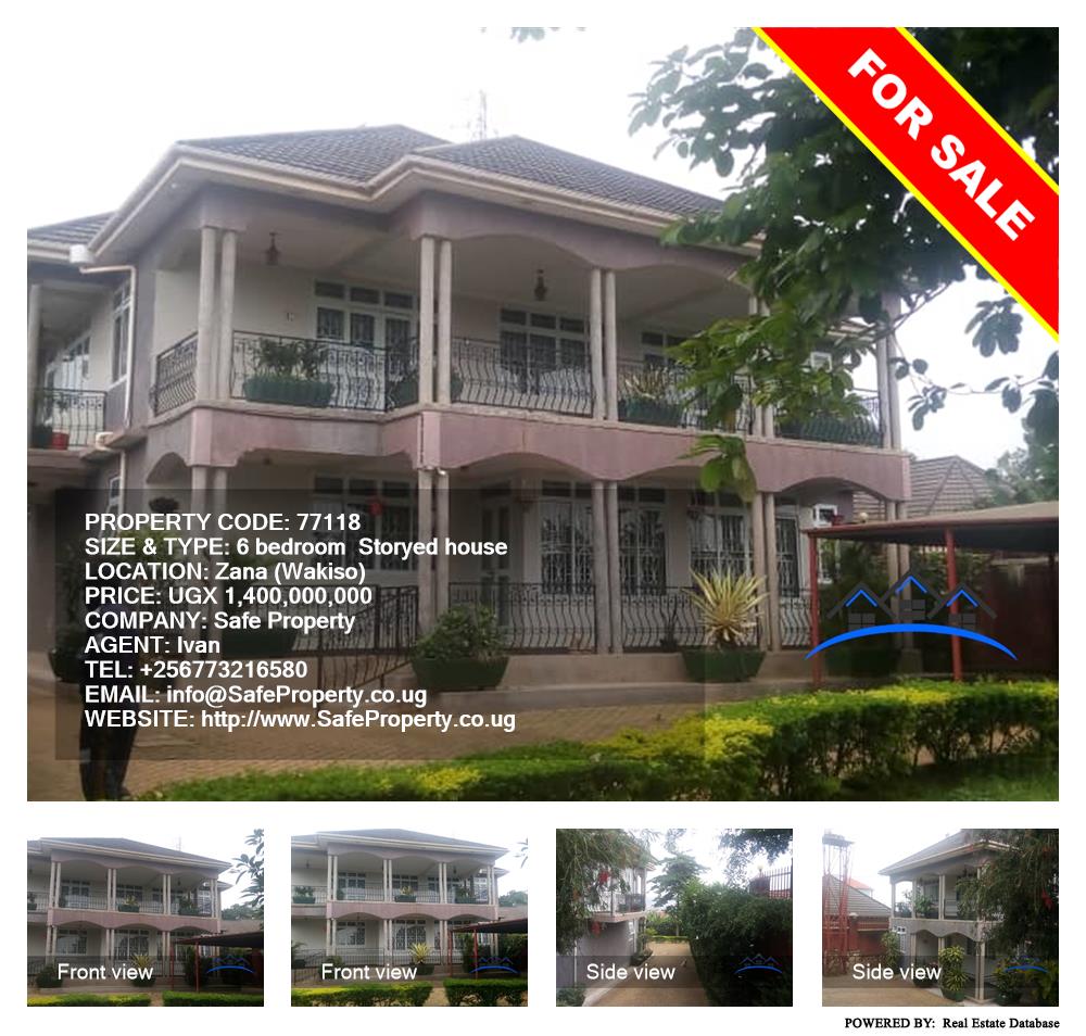 6 bedroom Storeyed house  for sale in Zana Wakiso Uganda, code: 77118