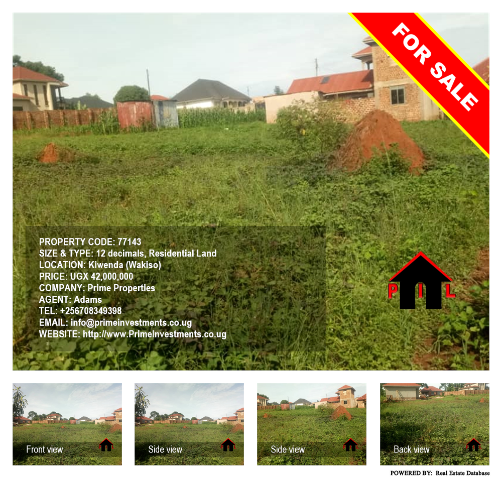 Residential Land  for sale in Kiwenda Wakiso Uganda, code: 77143