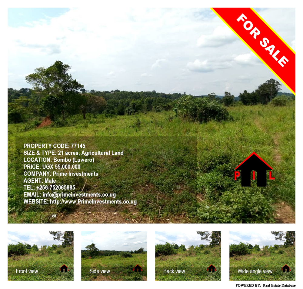 Agricultural Land  for sale in Bombo Luweero Uganda, code: 77145