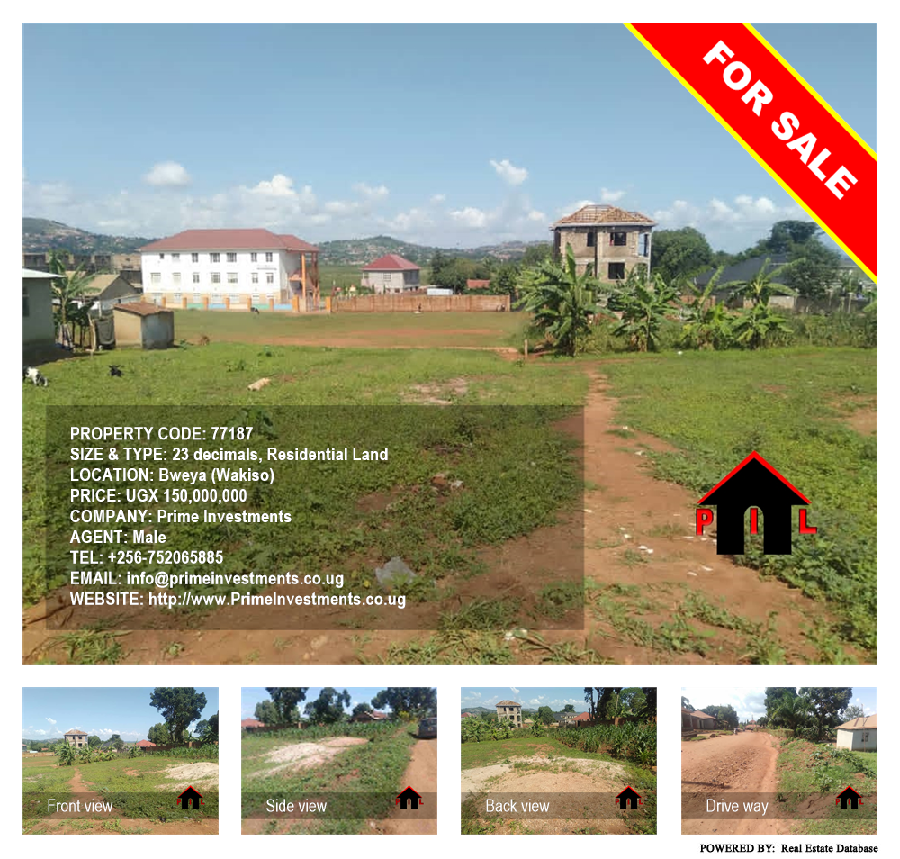 Residential Land  for sale in Bweya Wakiso Uganda, code: 77187