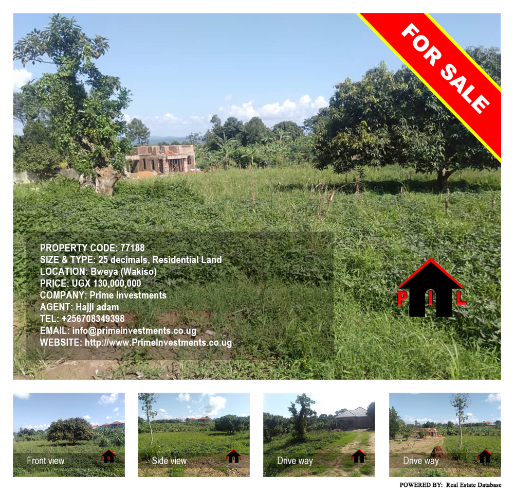 Residential Land  for sale in Bweya Wakiso Uganda, code: 77188