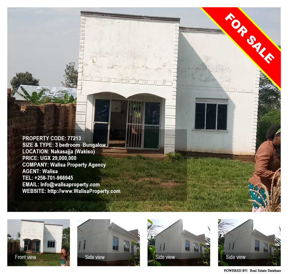 3 bedroom Bungalow  for sale in Nakassajja Wakiso Uganda, code: 77213