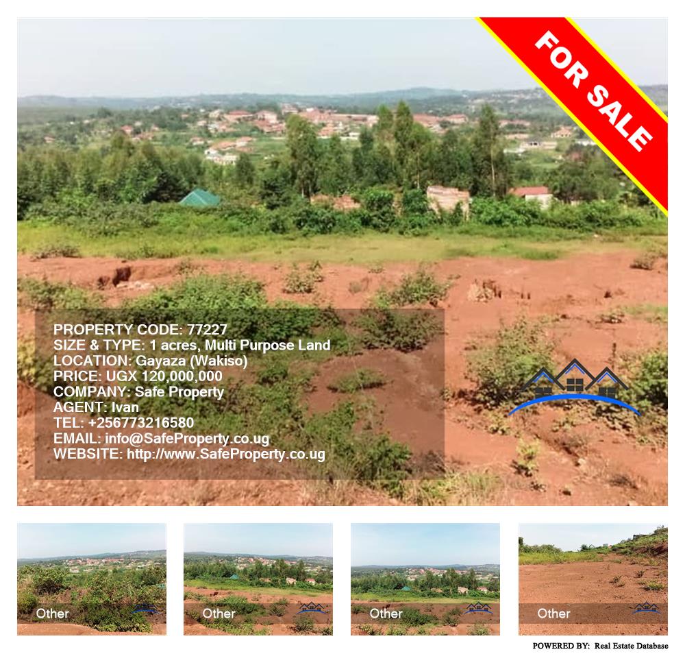 Multipurpose Land  for sale in Gayaza Wakiso Uganda, code: 77227