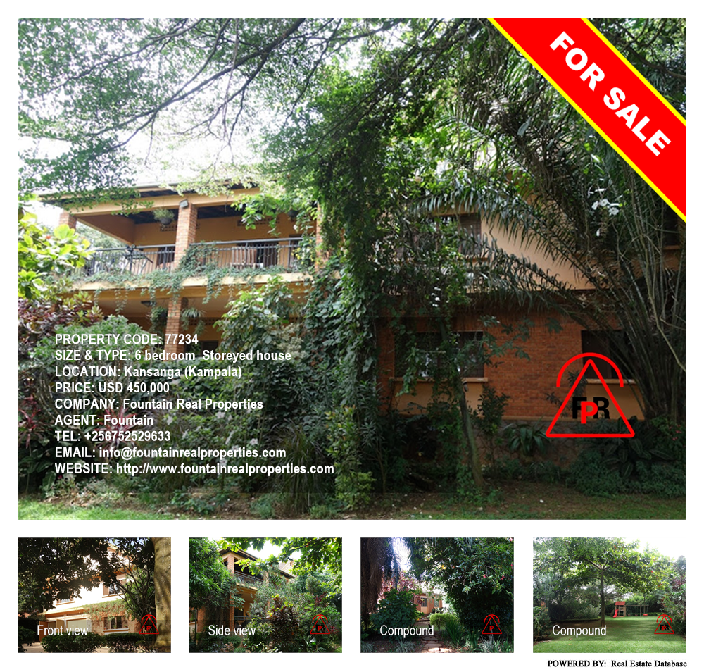 6 bedroom Storeyed house  for sale in Kansanga Kampala Uganda, code: 77234