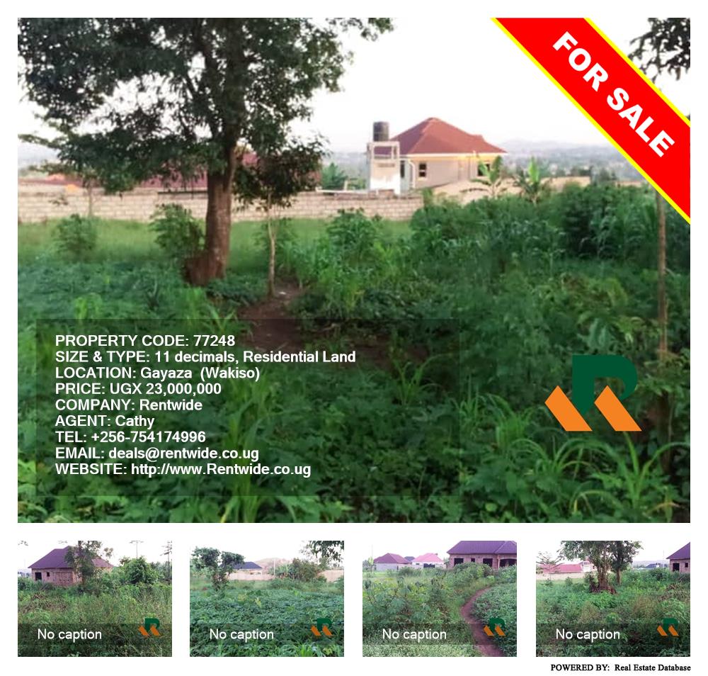 Residential Land  for sale in Gayaza Wakiso Uganda, code: 77248