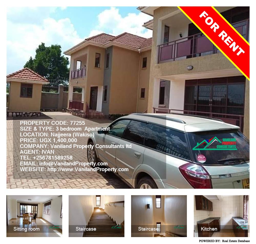 3 bedroom Apartment  for rent in Najjera Wakiso Uganda, code: 77255