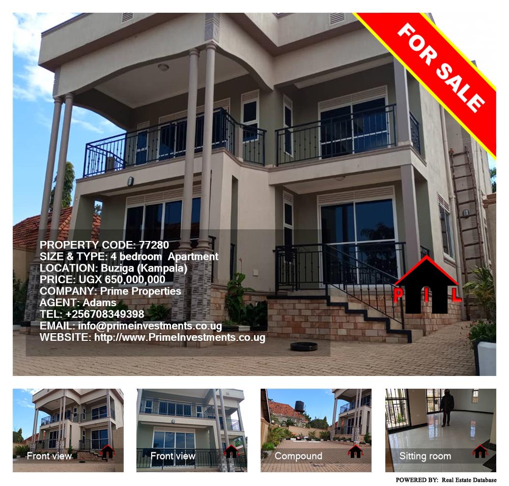 4 bedroom Apartment  for sale in Buziga Kampala Uganda, code: 77280