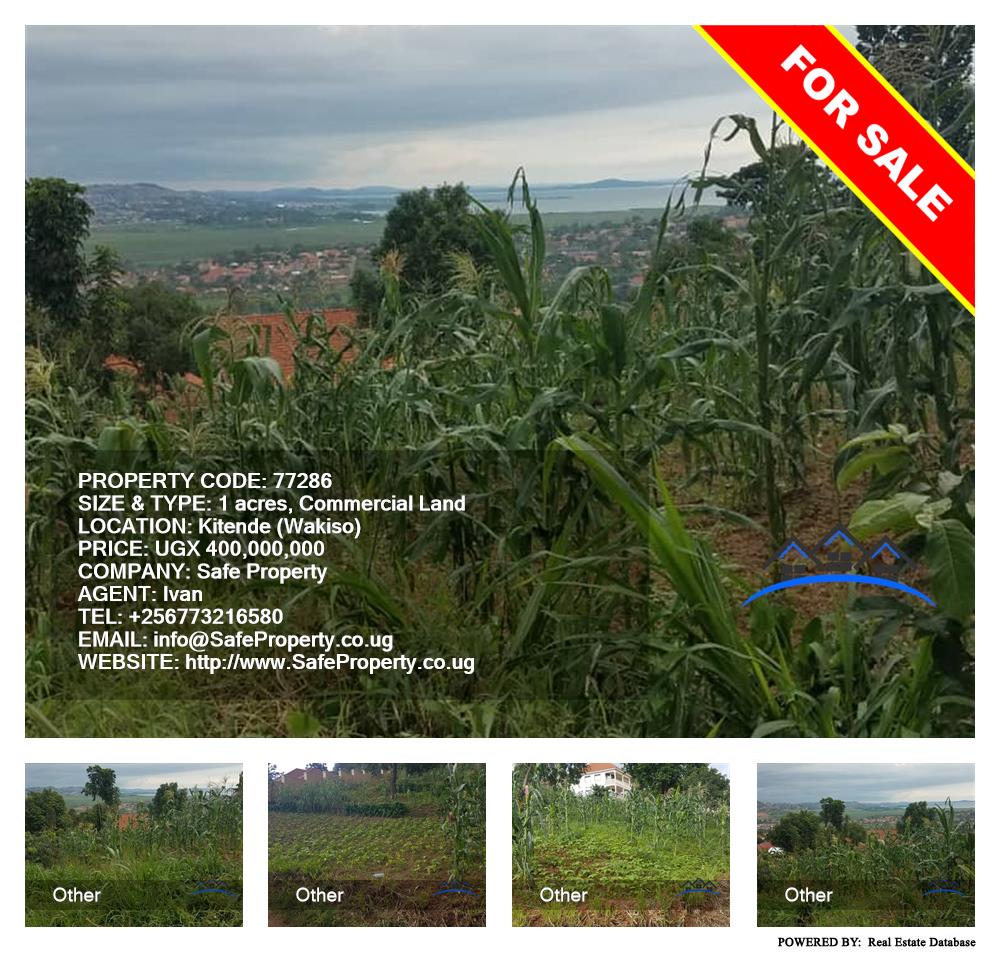Commercial Land  for sale in Kitende Wakiso Uganda, code: 77286