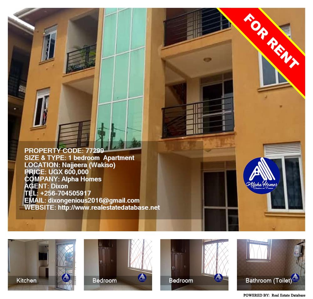 1 bedroom Apartment  for rent in Najjera Wakiso Uganda, code: 77299