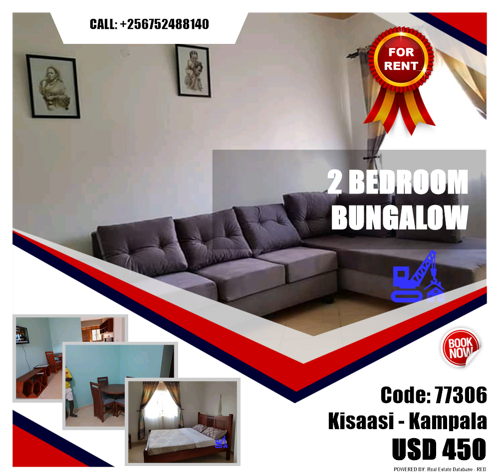 2 bedroom Bungalow  for rent in Kisaasi Kampala Uganda, code: 77306